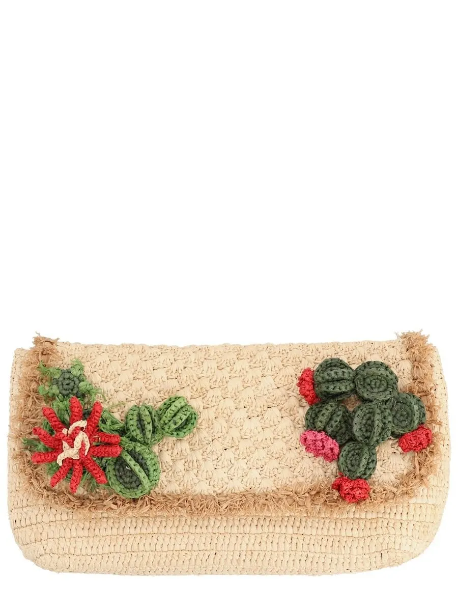 Anya Hindmarch Crochet Floral Clutch Bag
