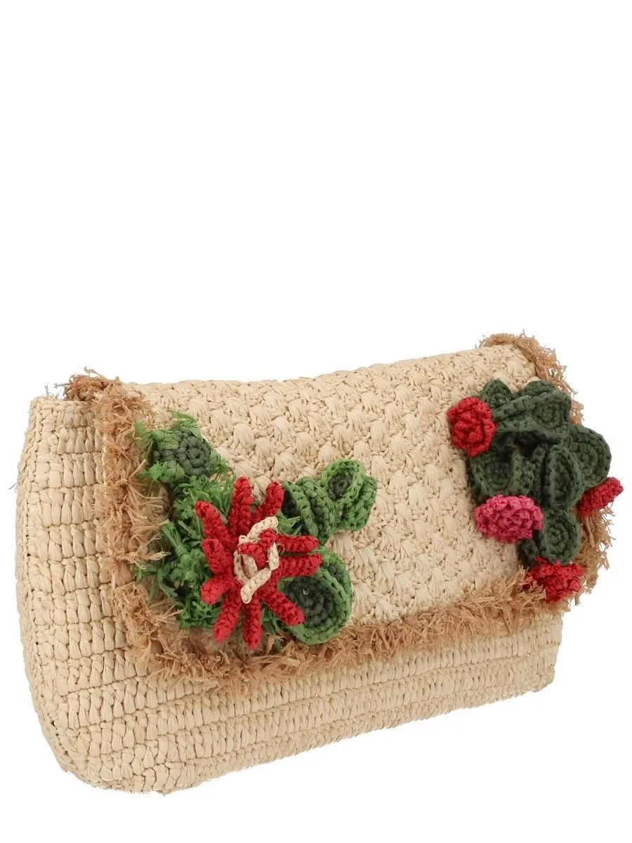 Anya Hindmarch Crochet Floral Clutch Bag