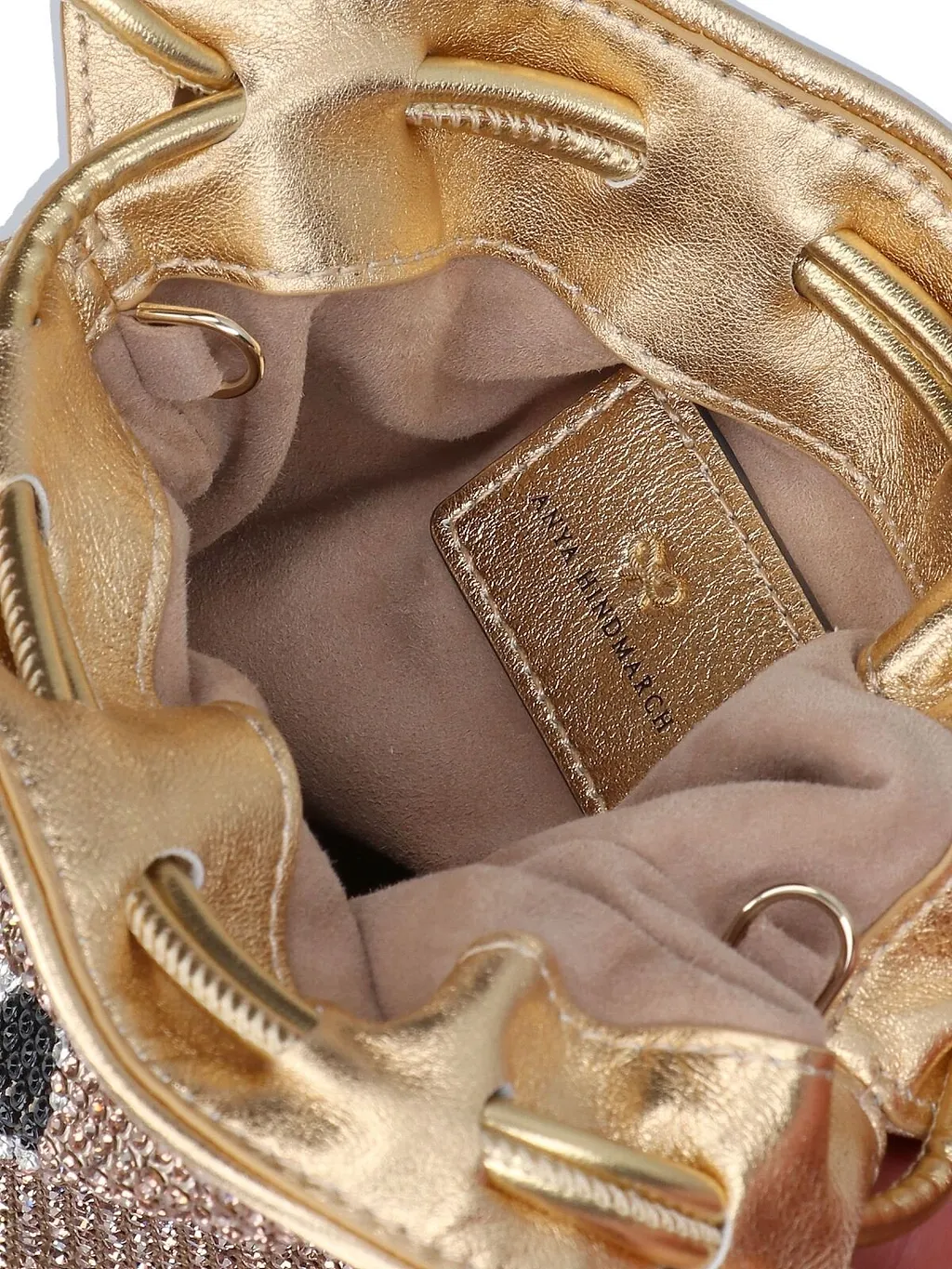 Anya Hindmarch Embellished Drawstring Bucket Bag
