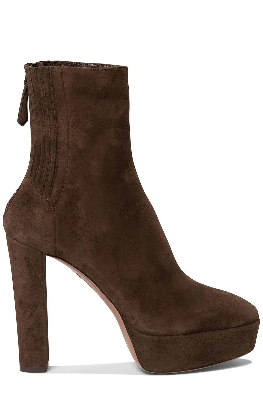 Aquazzura Round-Toe Heeled Ankle Boots