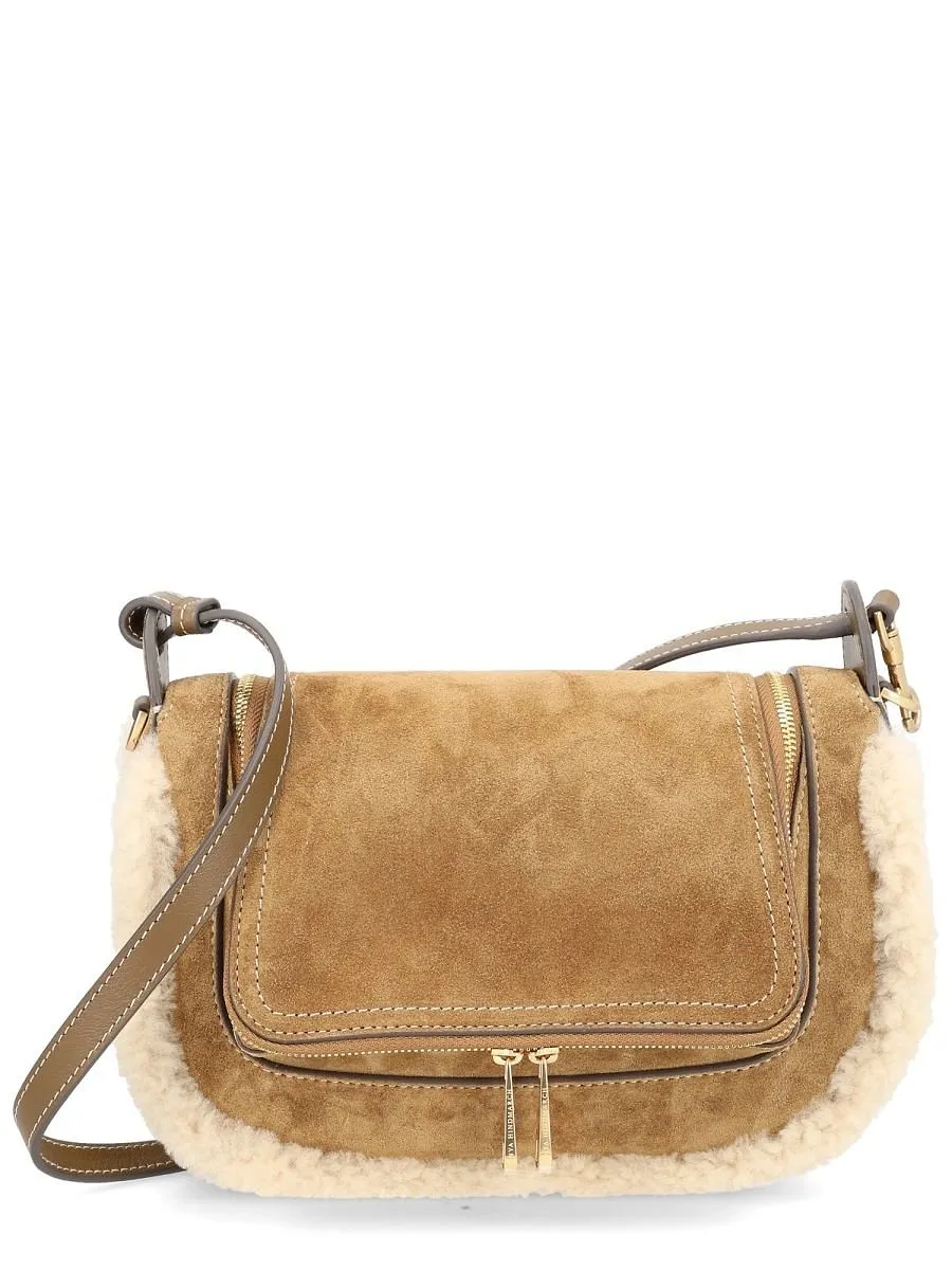 Anya Hindmarch Shearling Trim Crossbody Bag