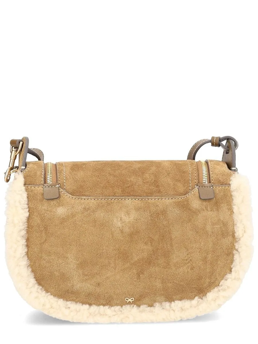 Anya Hindmarch Shearling Trim Crossbody Bag