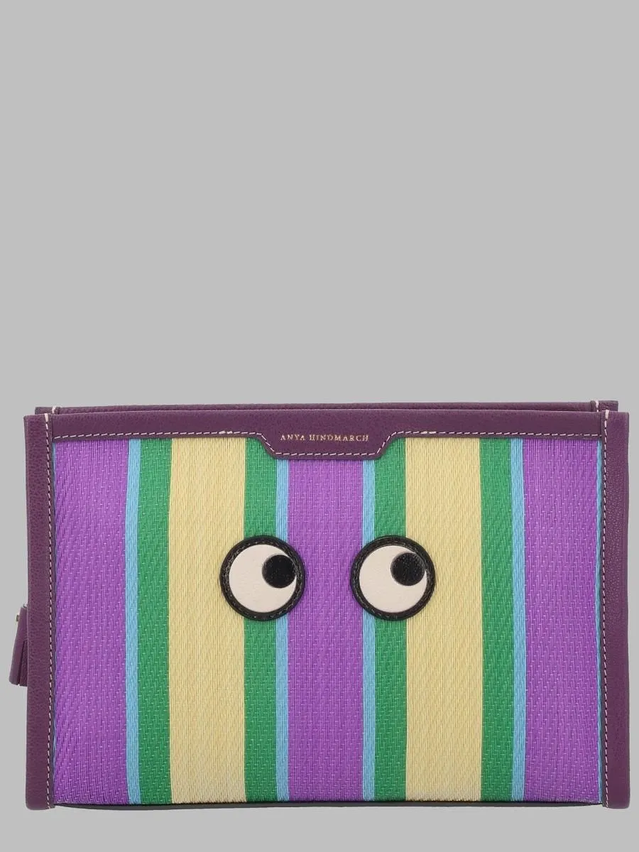 Anya Hindmarch Striped Eyes Zip Wallet