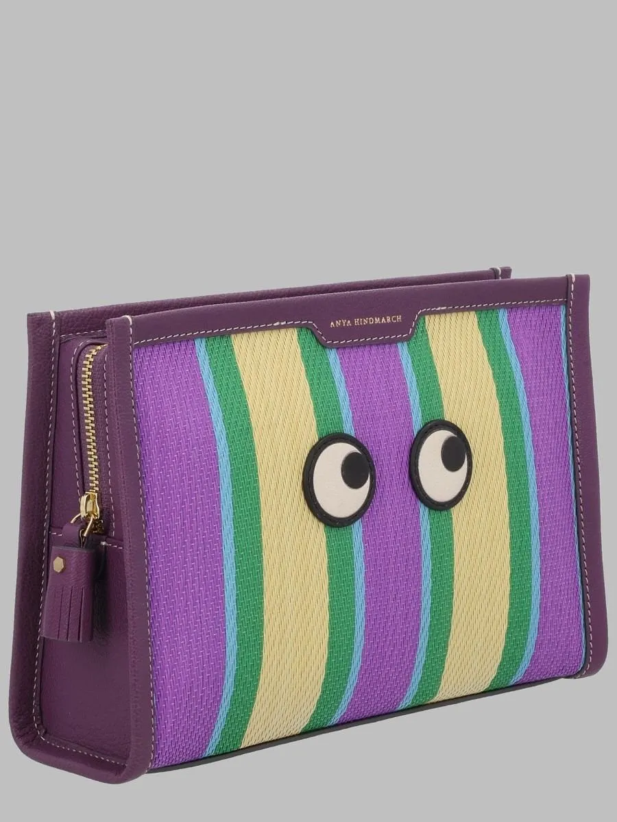Anya Hindmarch Striped Eyes Zip Wallet