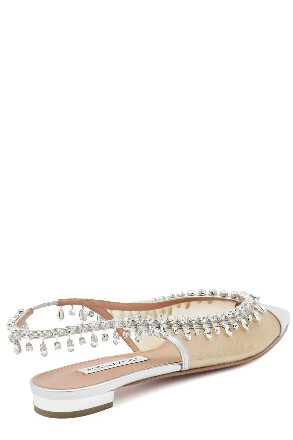 Aquazzura Embellished Slingback Ballet Flats