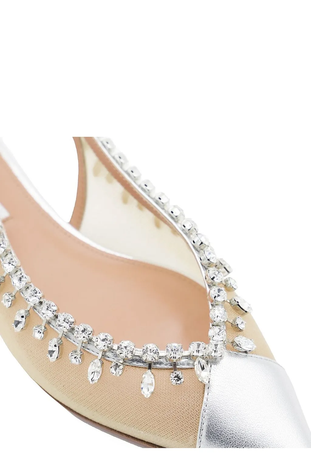 Aquazzura Embellished Slingback Ballet Flats