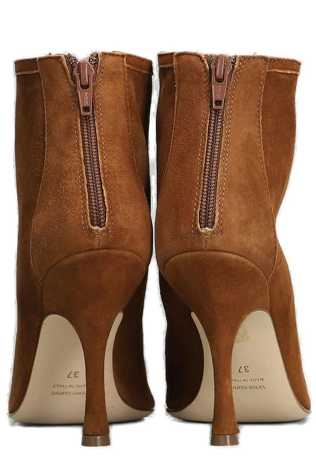 Anna F. High Heeled Zipped Ankle Boots