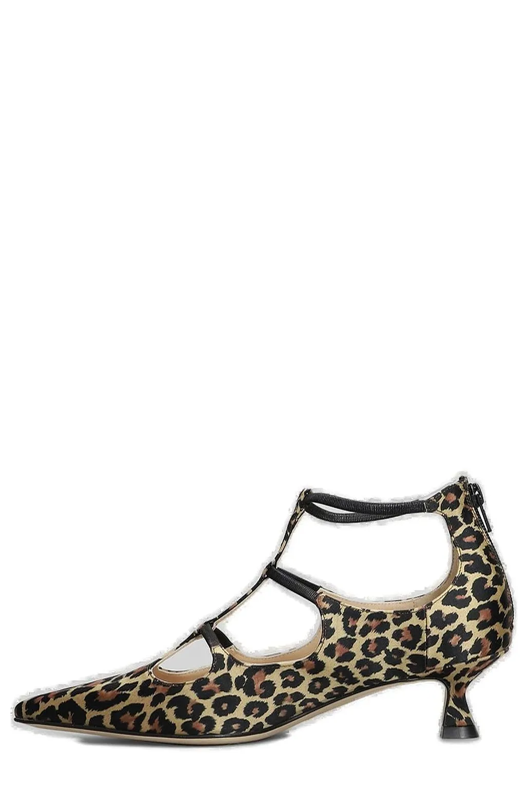 Anna F. Pointed-Toe Cut-Out Detailed Pumps
