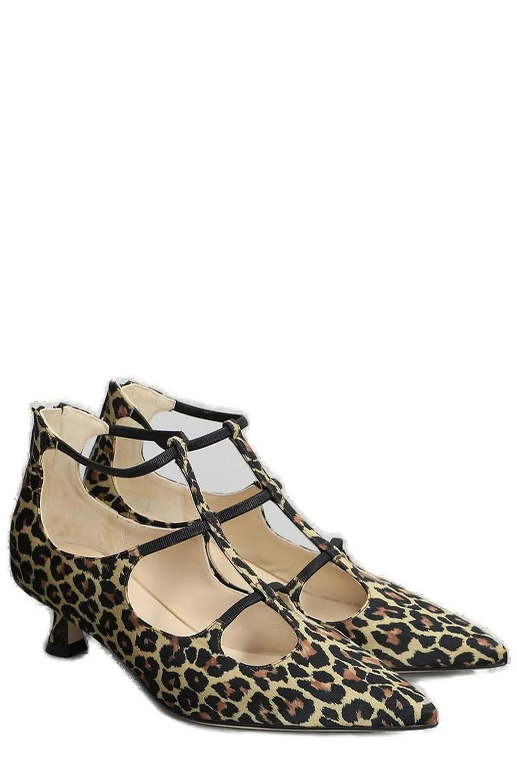Anna F. Pointed-Toe Cut-Out Detailed Pumps