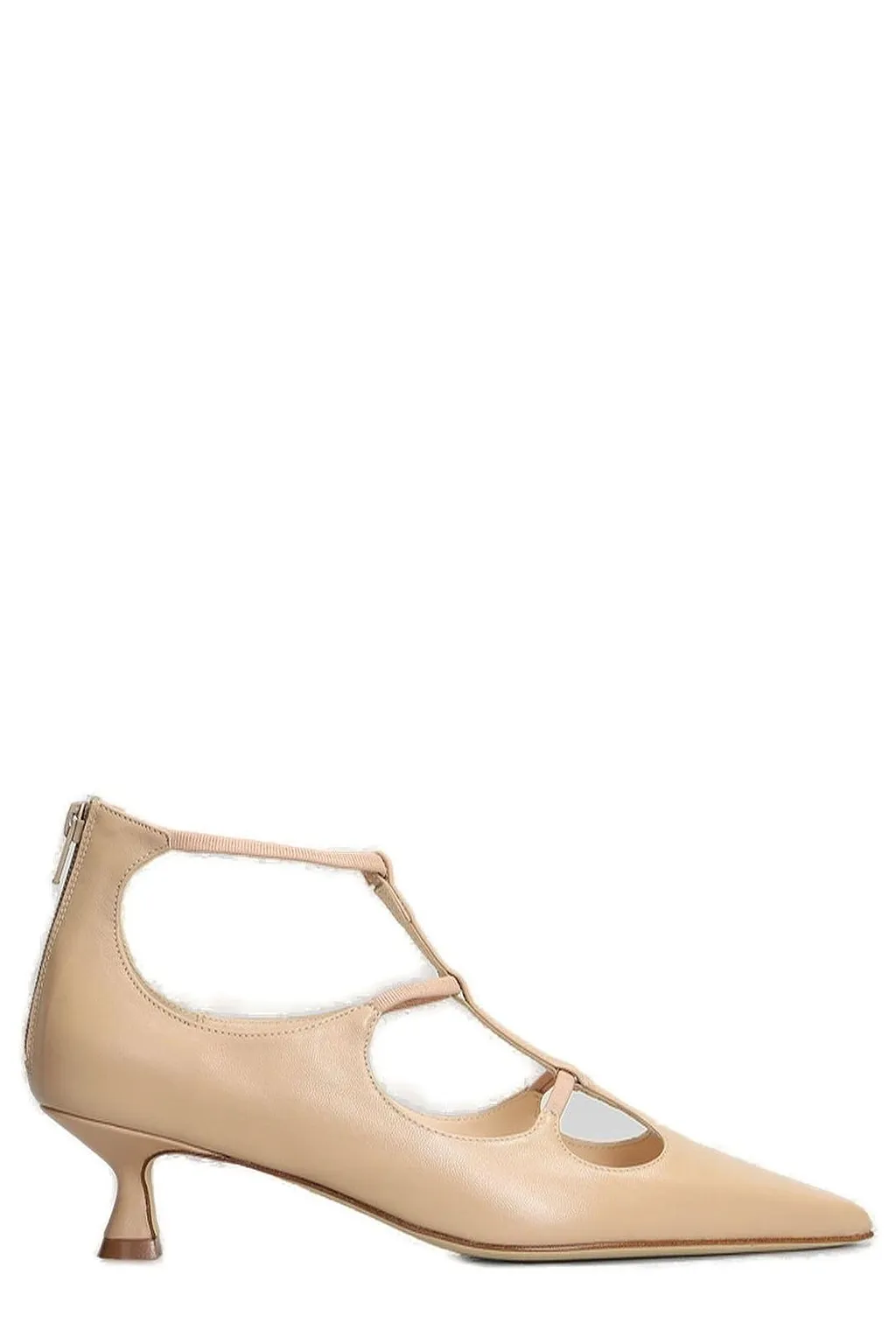 Anna F. Pointed-Toe Cut-Out Detailed Pumps