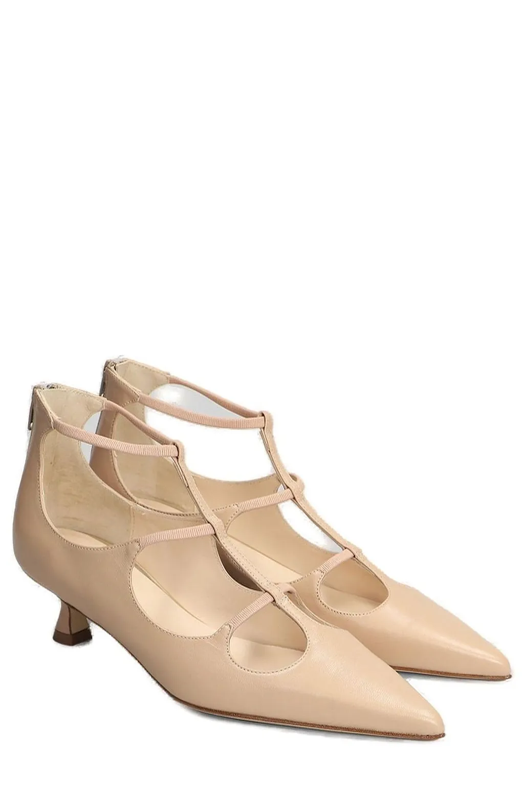 Anna F. Pointed-Toe Cut-Out Detailed Pumps