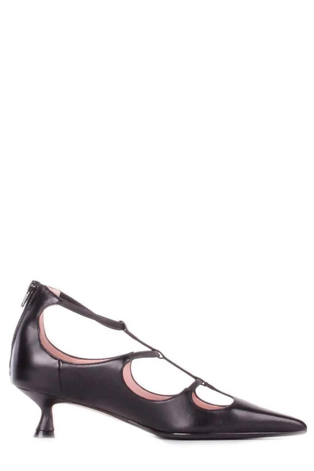 Anna F. Pointed-Toe Cut-Out Detailed Pumps