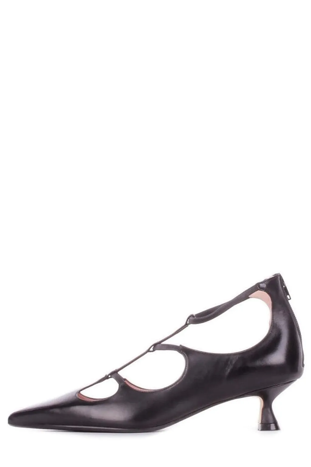 Anna F. Pointed-Toe Cut-Out Detailed Pumps