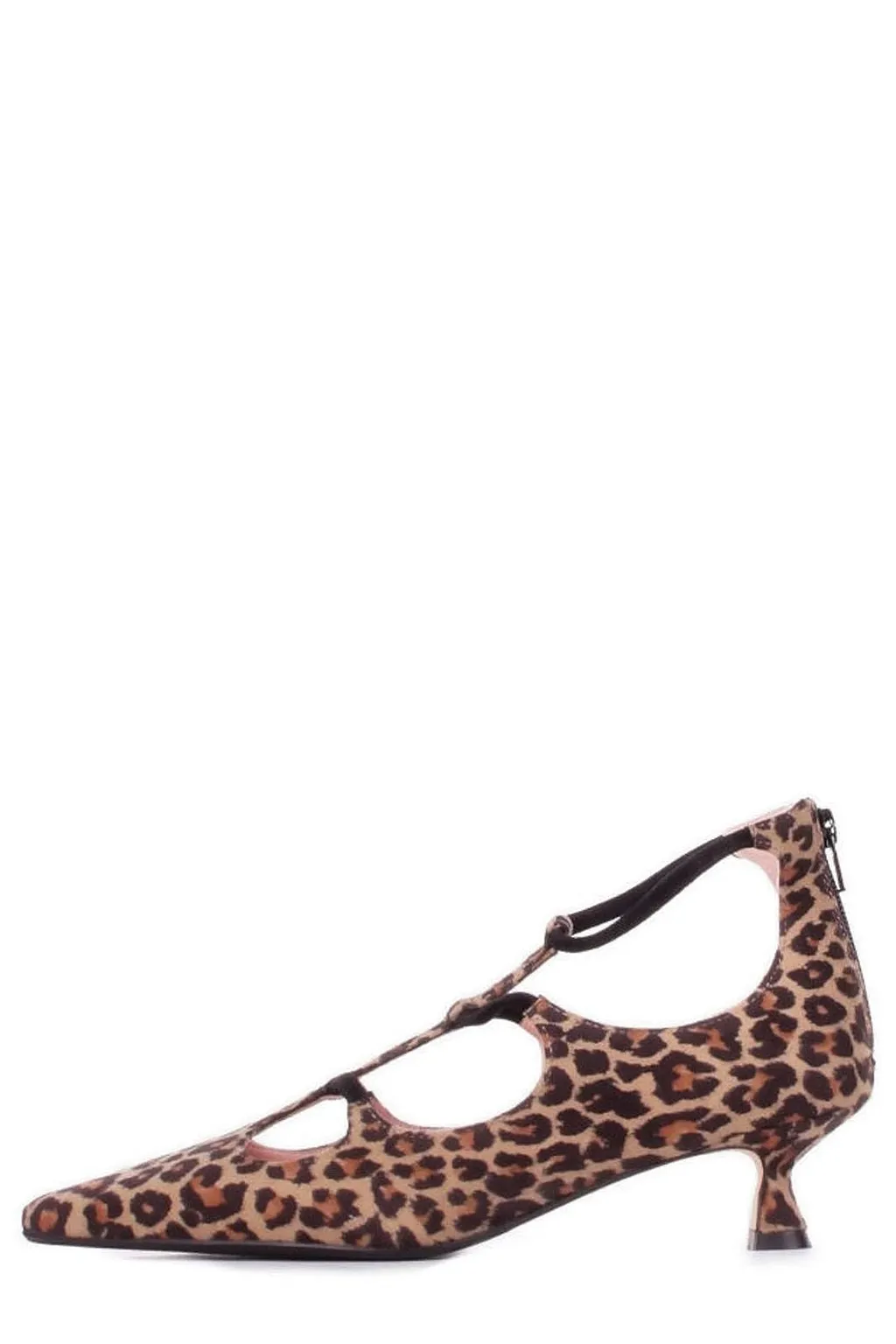 Anna F. Pointed-Toe Cut-Out Detailed Pumps