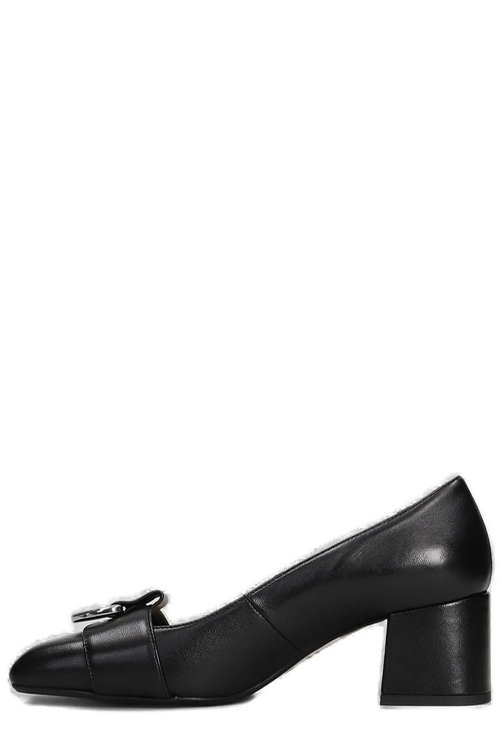 Anna F. Ring-Embellished Square Toe Pumps
