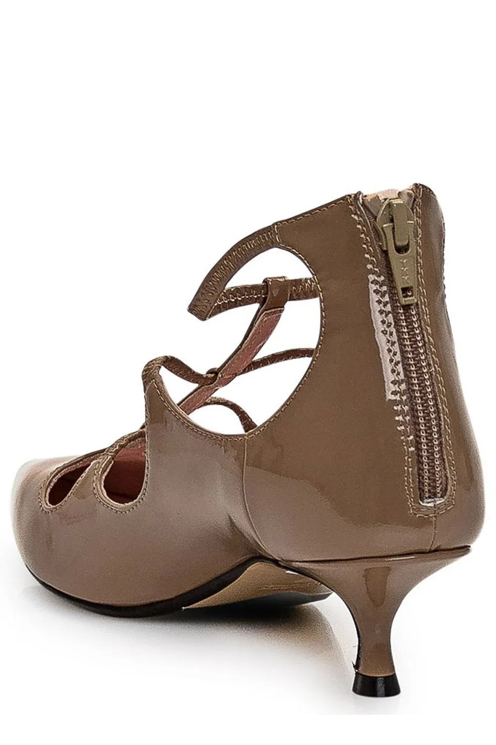Anna F. Strappy Kitten Heel Pumps