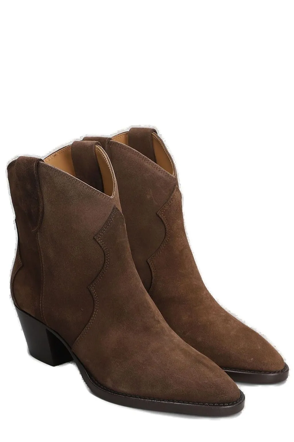 Anna F. Texan Block Heel Ankle Boots