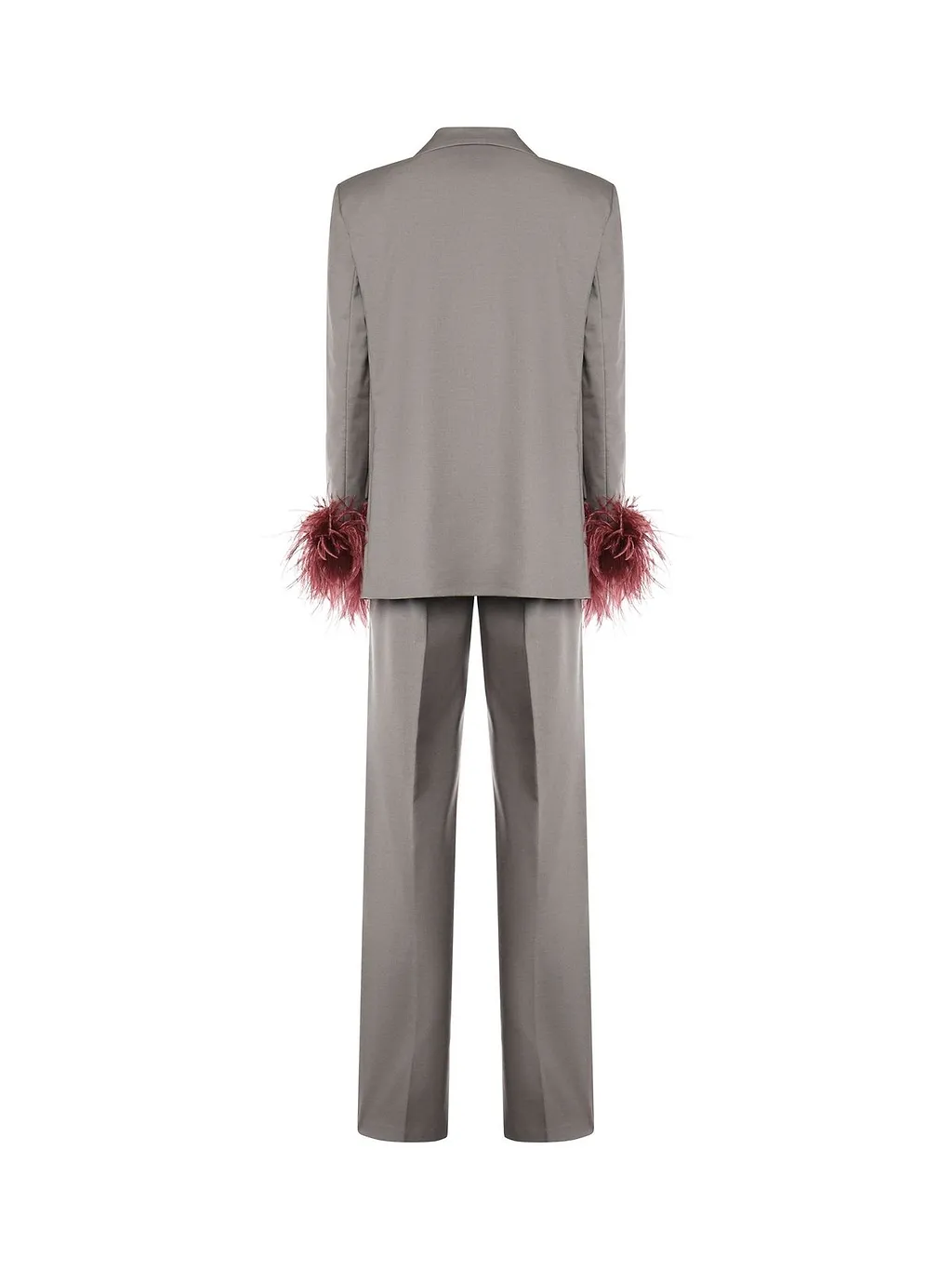 Archivio Feather-Trim Single-Breasted Suit