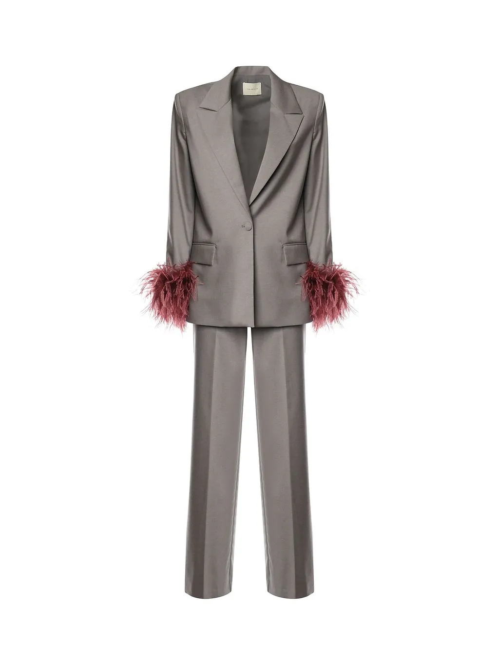 Archivio Feather-Trim Single-Breasted Suit