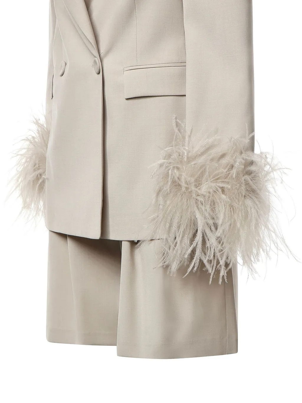Archivio Riviera Feather-Trim Shorts Suit