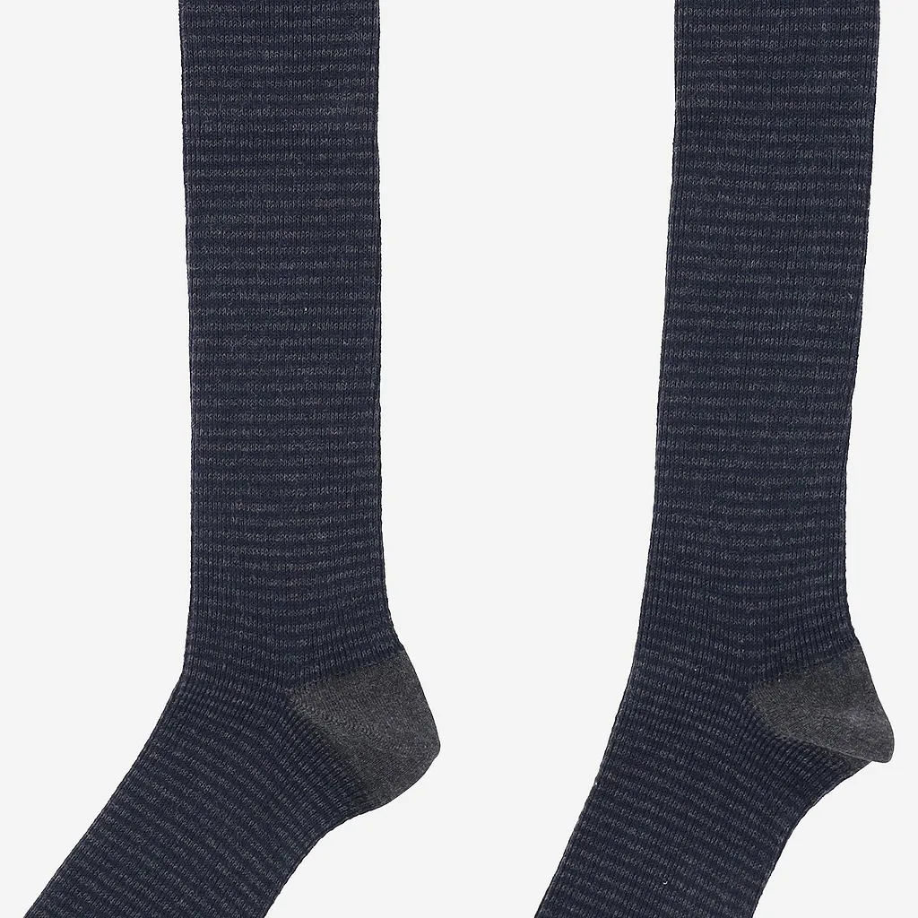 Ant45 Boston Ribbed Knee-High Socks