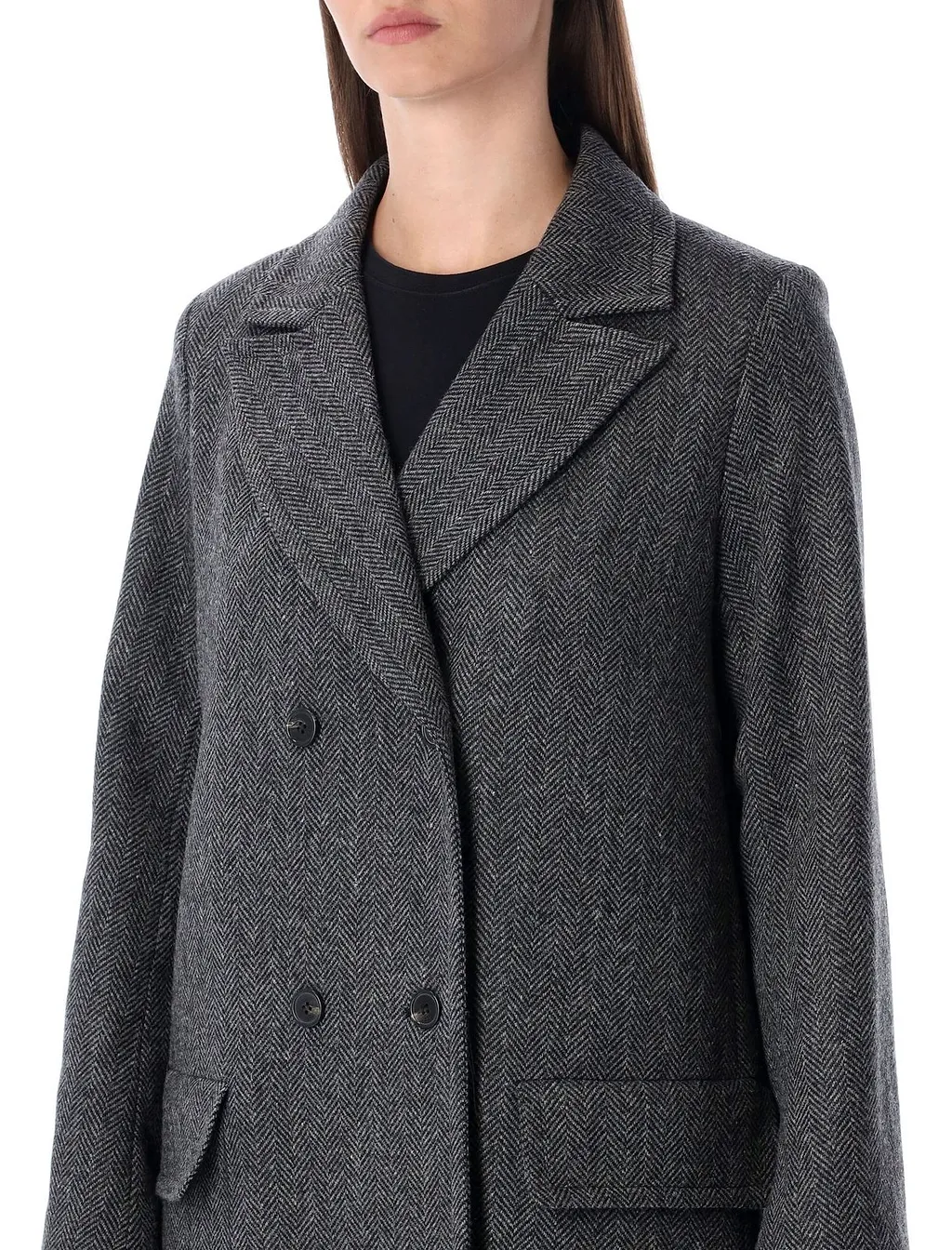 A.P.C. Ginny Double Breasted Knee-Length Coat