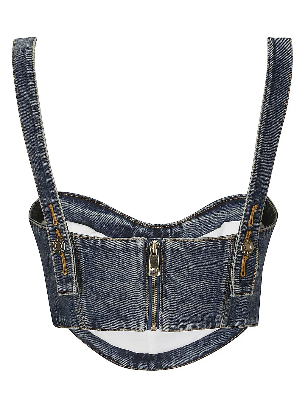 Area Claw Cup Embellished Cropped Bustier Top