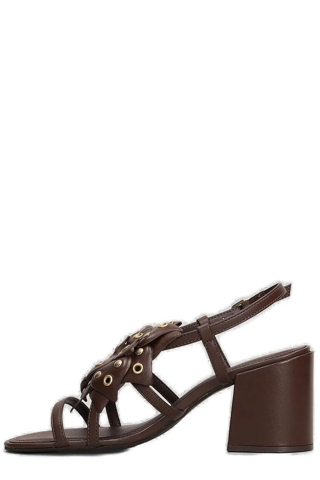 Arezzo Block Heel Floral Strap Sandals