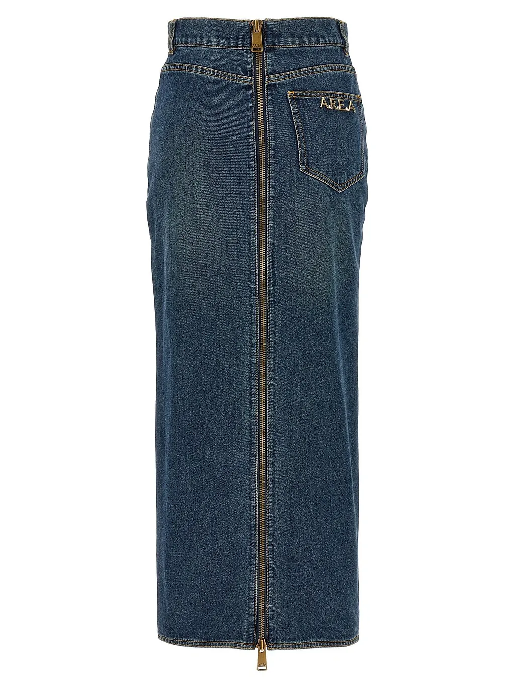 Area Zip Slit Midi Skirt