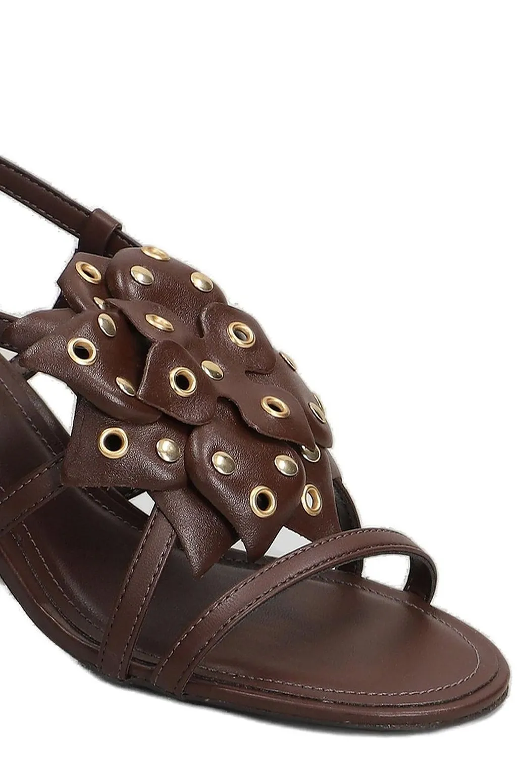 Arezzo Block Heel Floral Strap Sandals