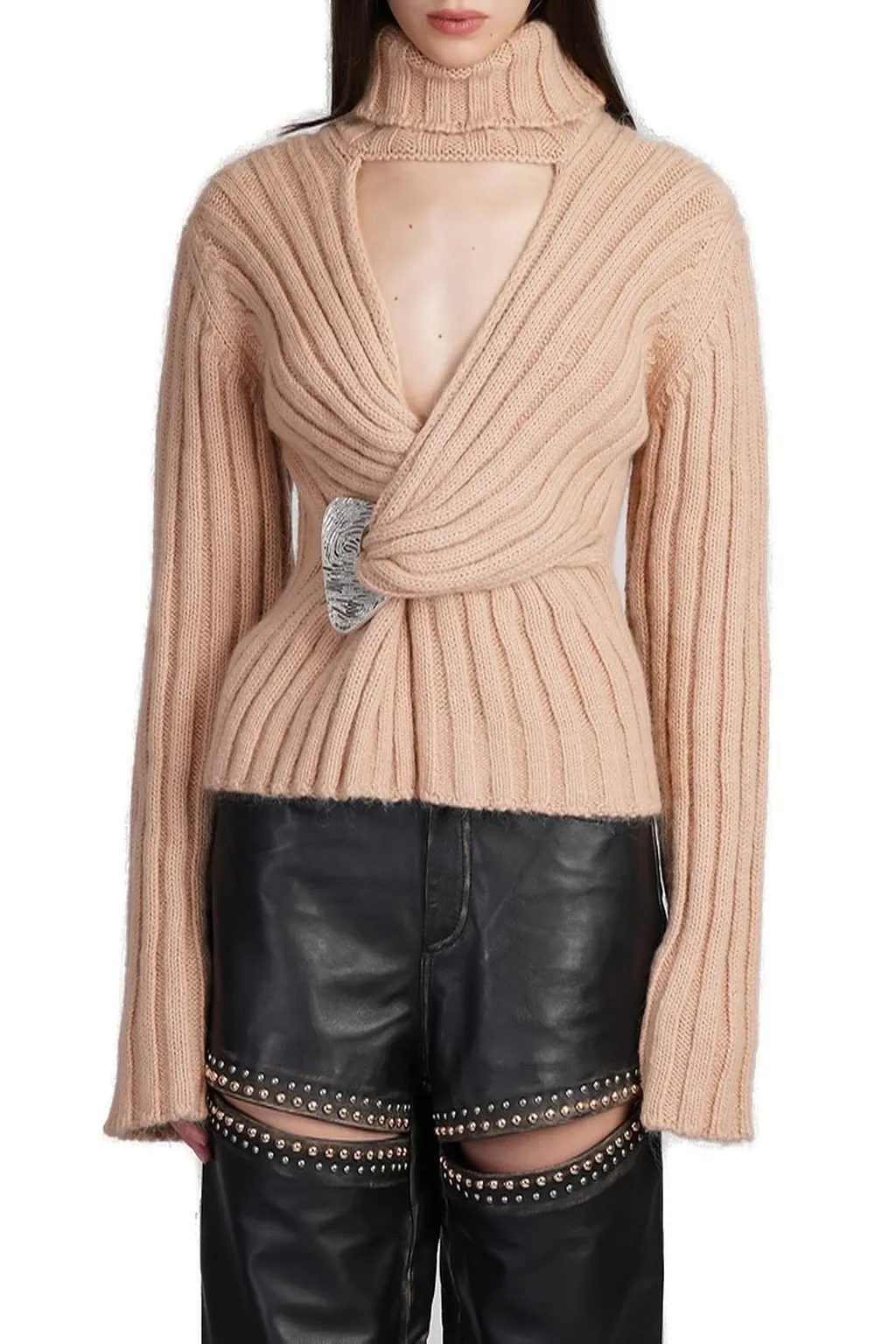 Area Turtleneck Cut-Out Jumper