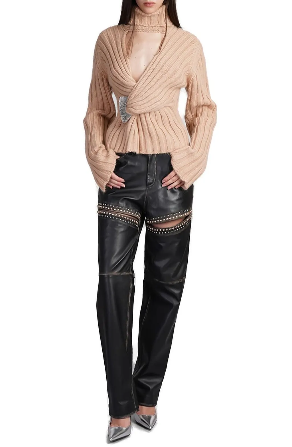Area Turtleneck Cut-Out Jumper