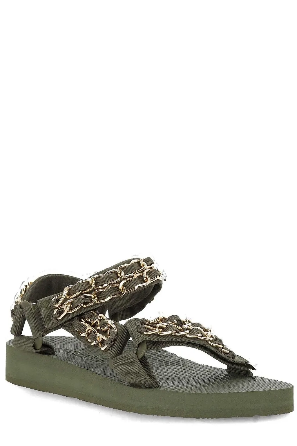 Trekky Chain-Embellished Open Toe Sandals