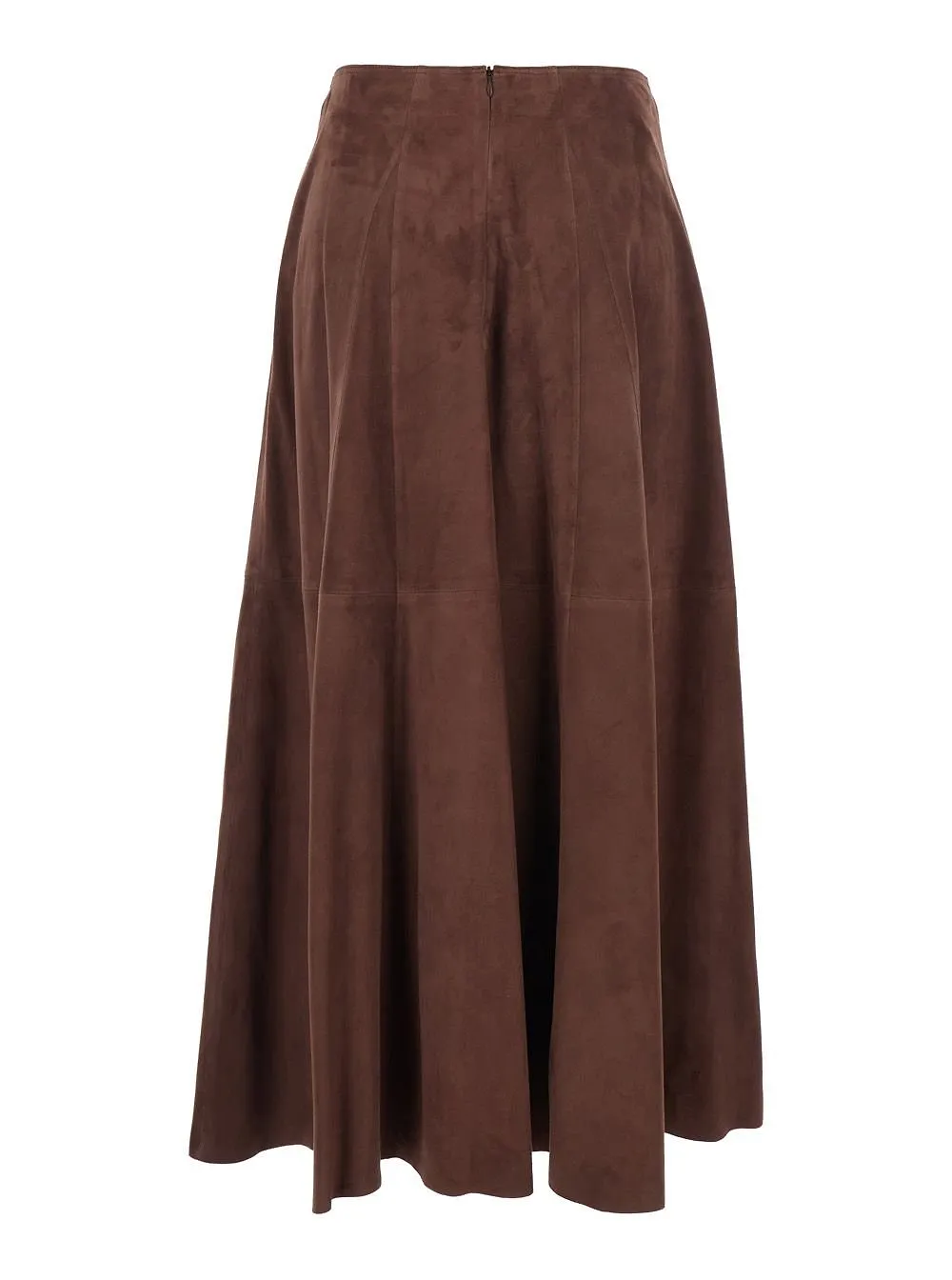 Eleni High-Waisted Suede Skirt