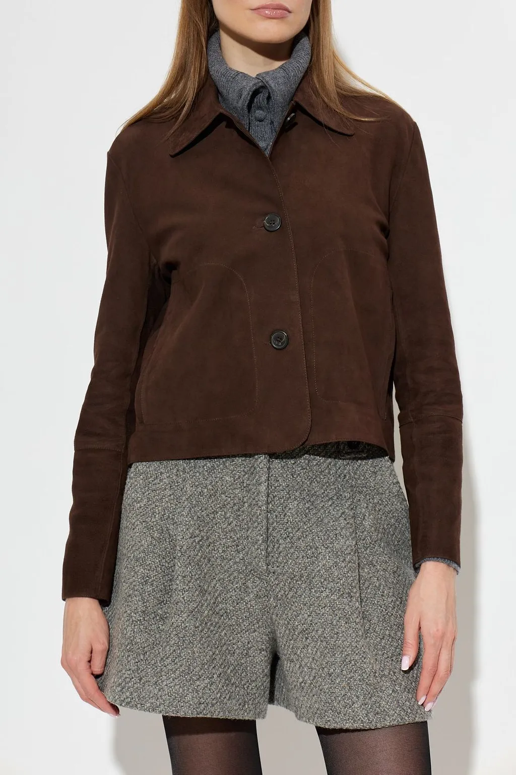 Arma Emy Cropped Button-Up Jacket
