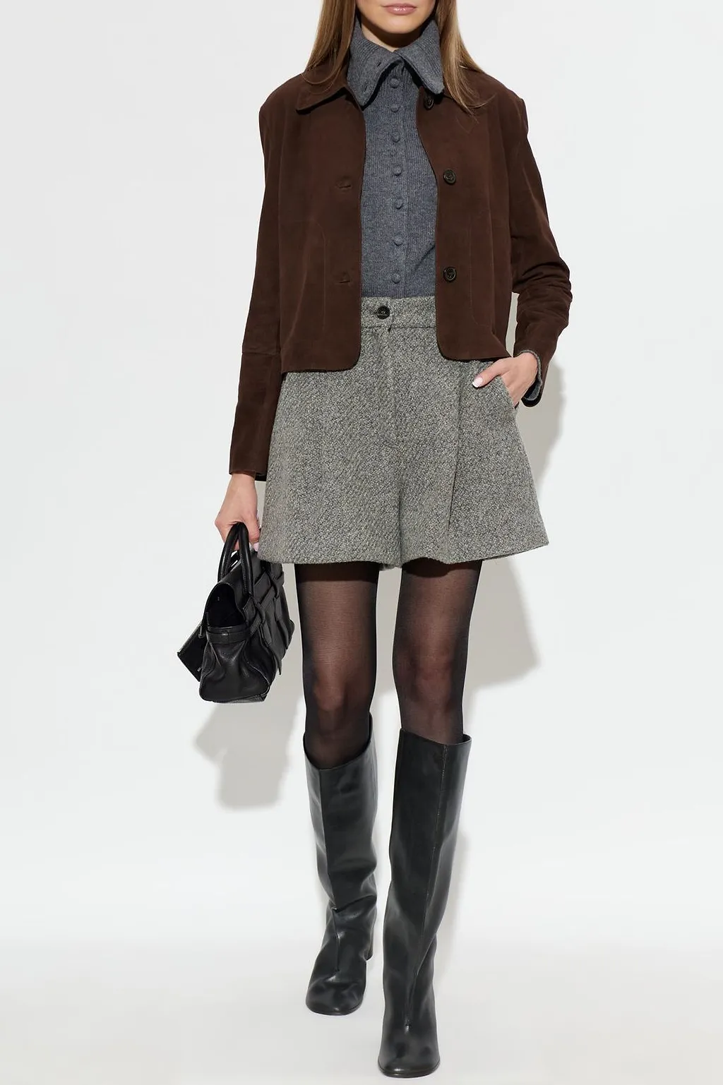 Arma Emy Cropped Button-Up Jacket
