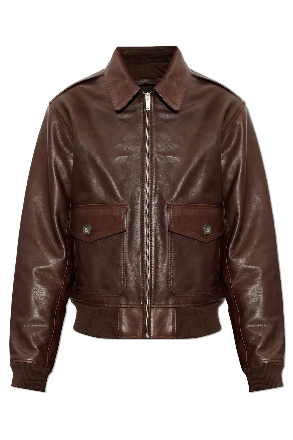 A.P.C. Leather Zip Jacket