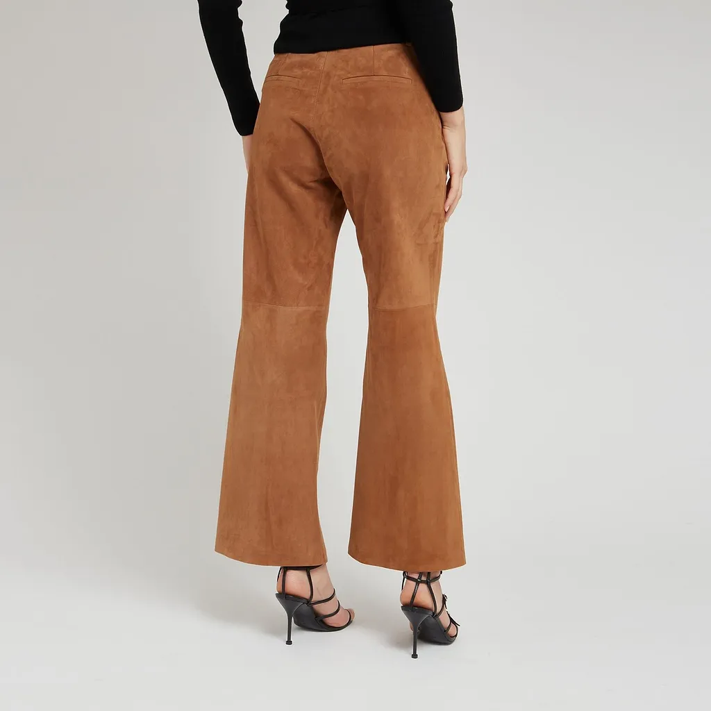 Arma Flared Suede Pants