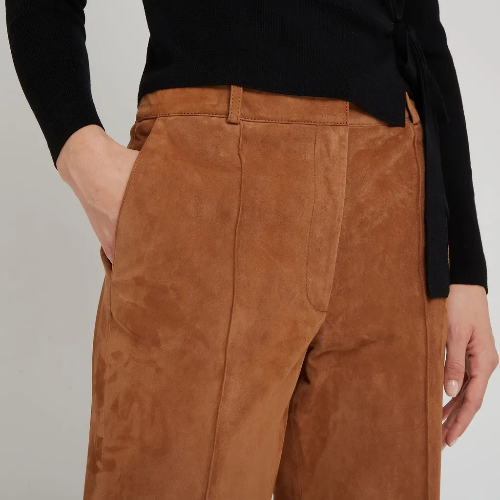 Arma Flared Suede Pants