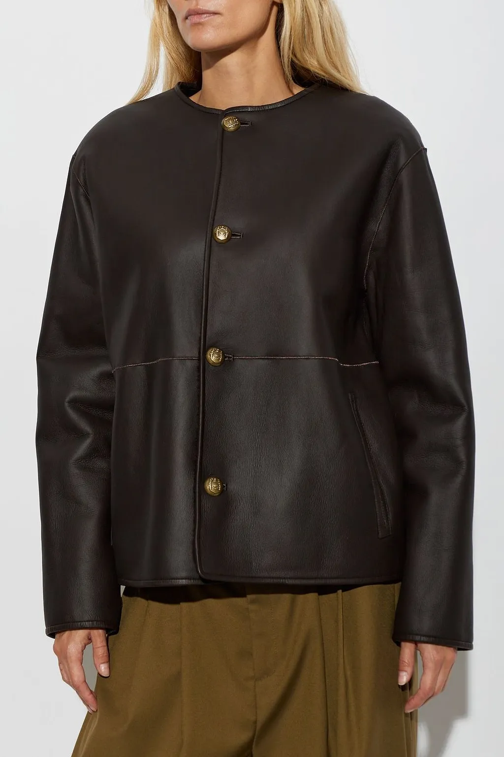 Gloria Reversible Collarless Jacket