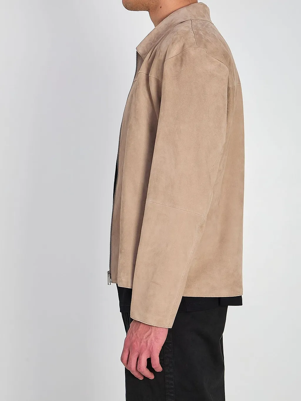 Arma Hardin Zip-Front Suede Jacket
