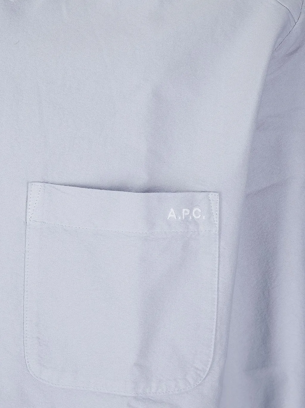A.P.C. Logo Embroidered Button Down Shirt