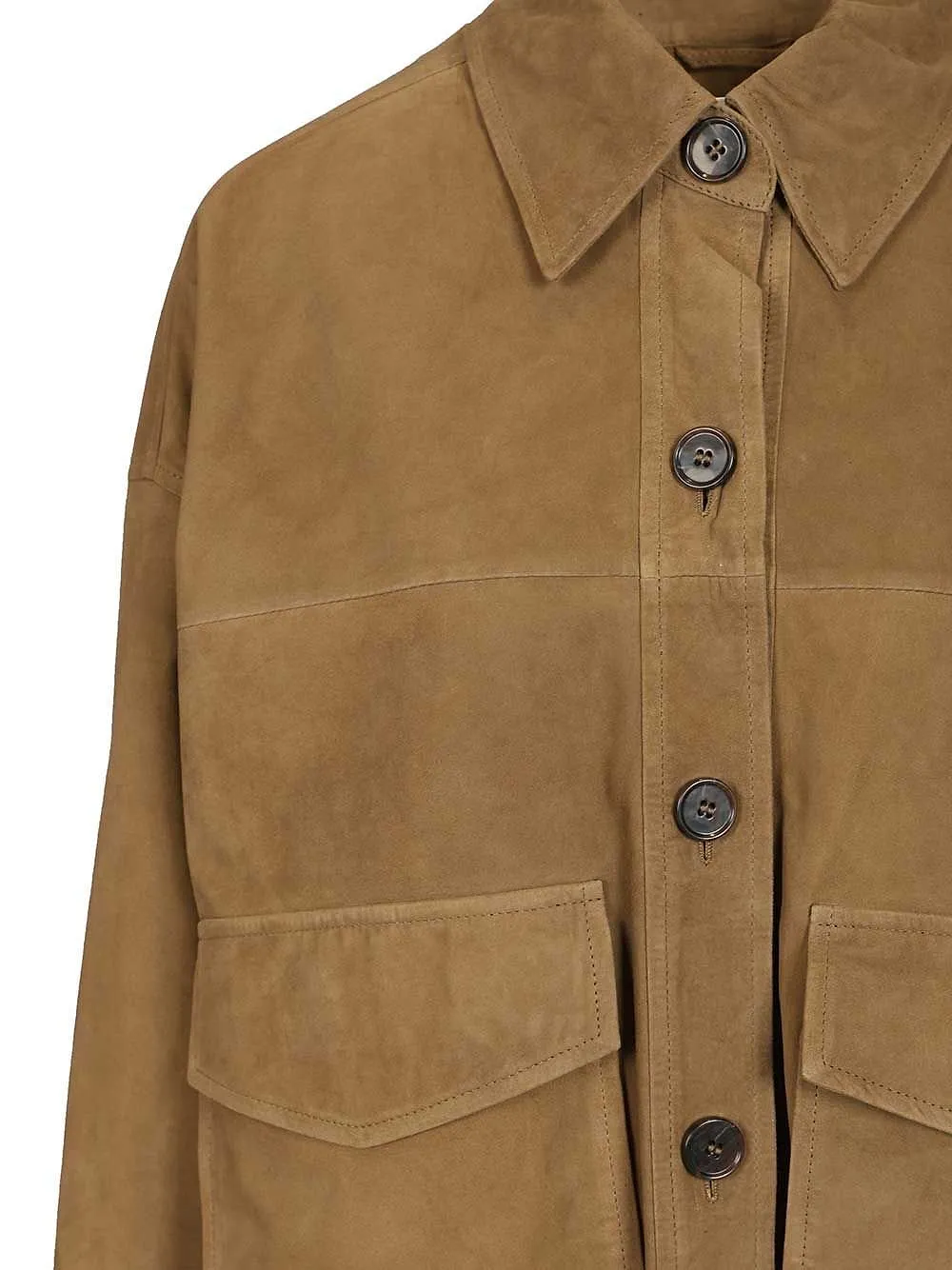 Kaylee Suede Patch-Pocket Jacket