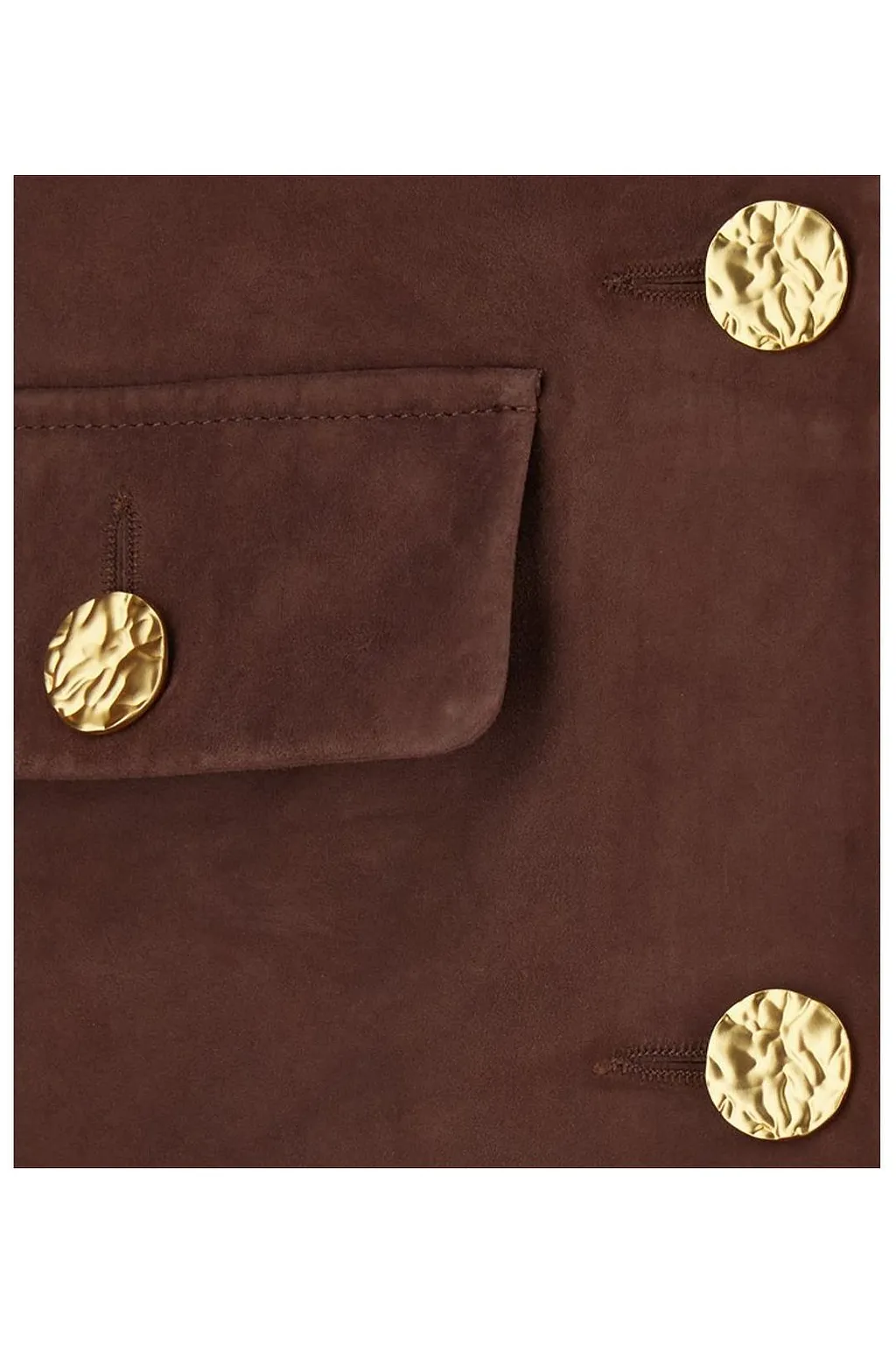 Lorenne Suede Button-Front Jacket
