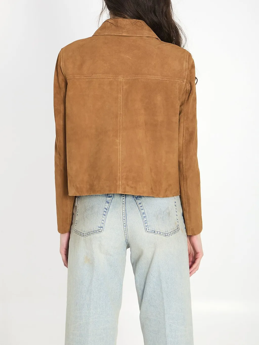Arma Lotus Cropped Suede Jacket