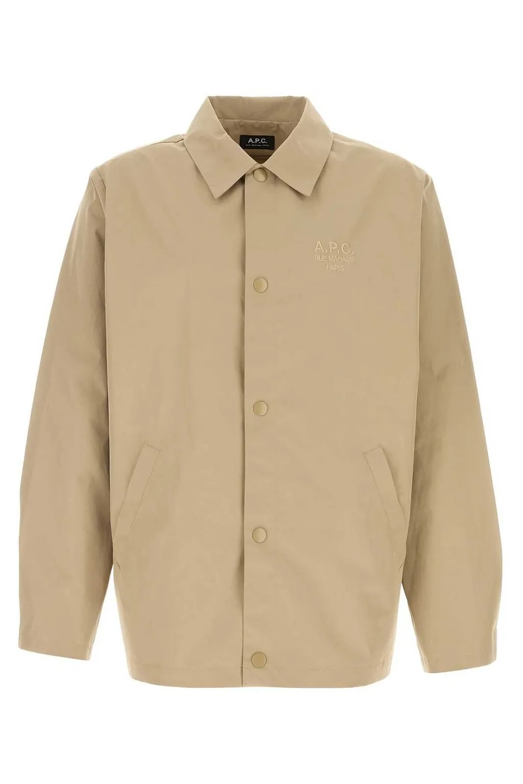 A.P.C. Logo Embroidered Snapped Bomber Jacket