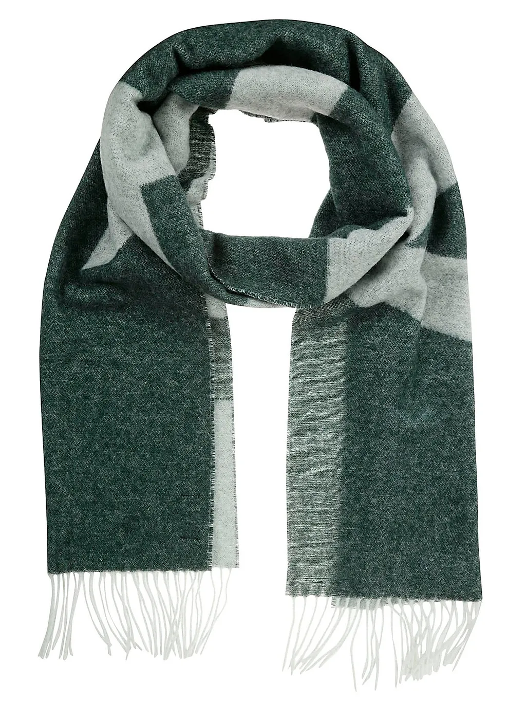 A.P.C. Logo Intarsia Fringed Scarf