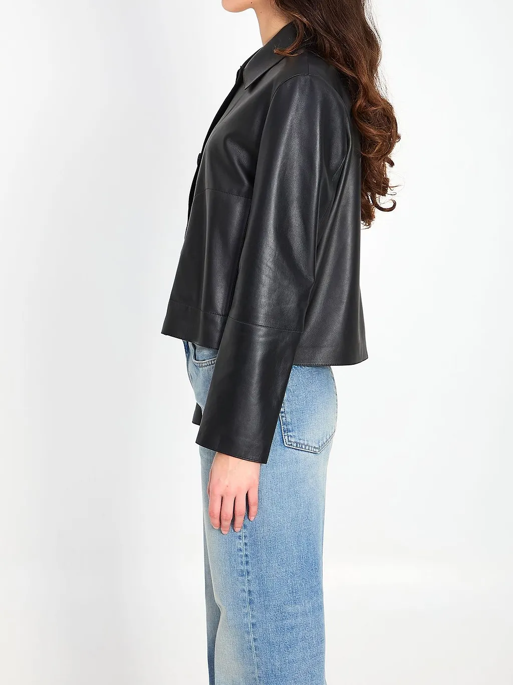 Arma Nos Emy Cropped Leather Jacket