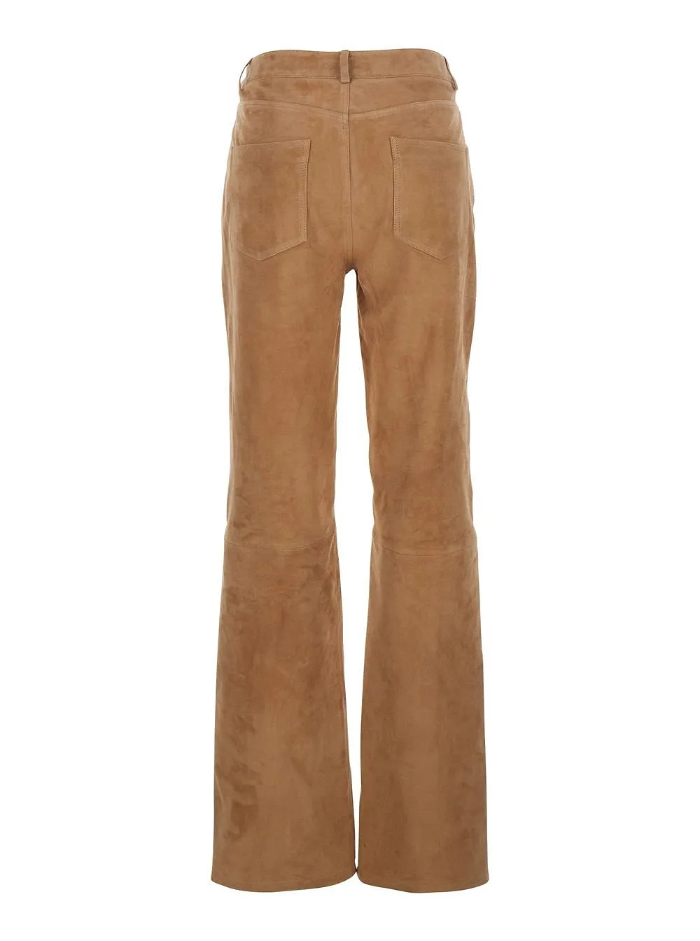 Michela Suede Straight-Leg Pants