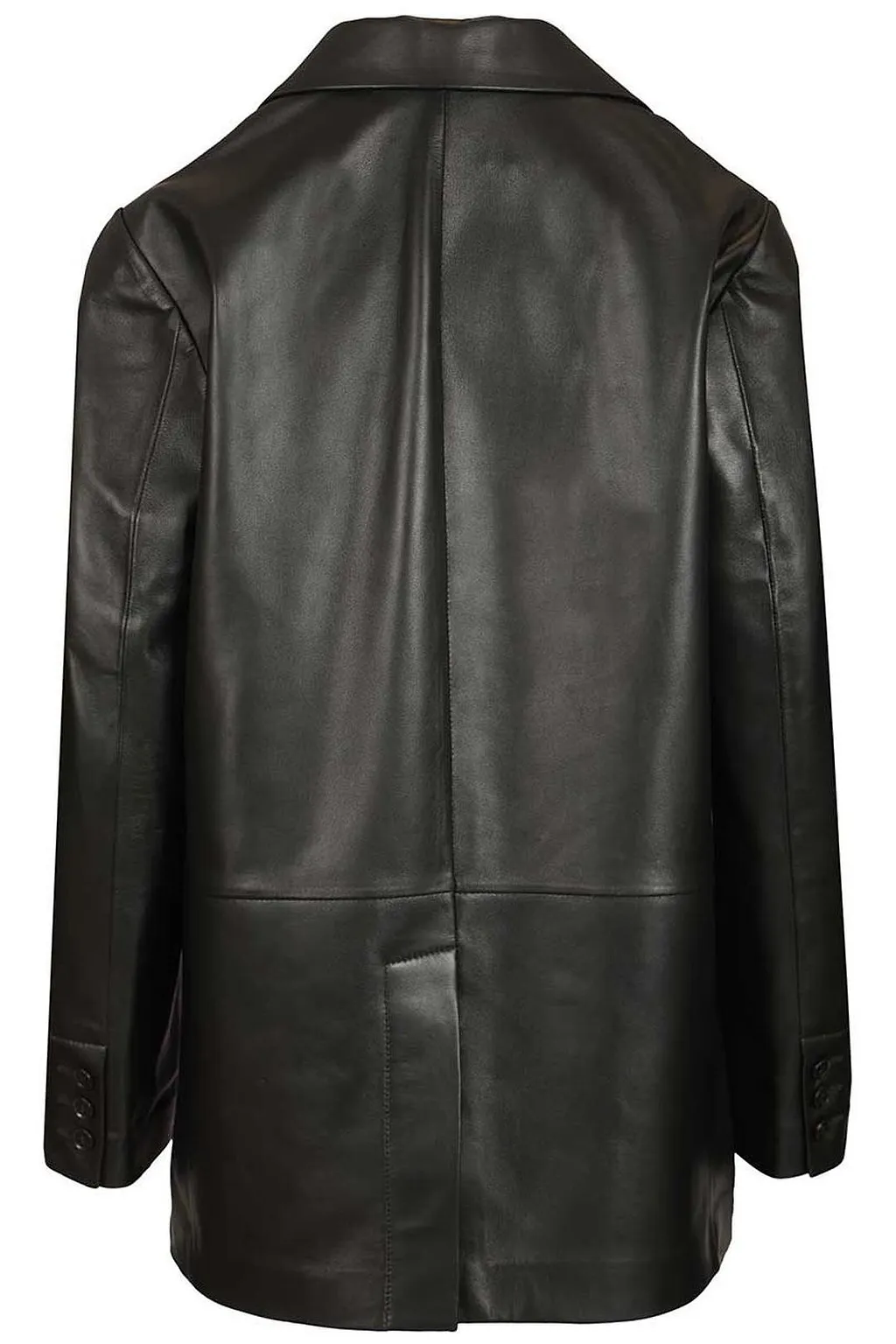 Arma Ohann Single-Breasted Leather Blazer